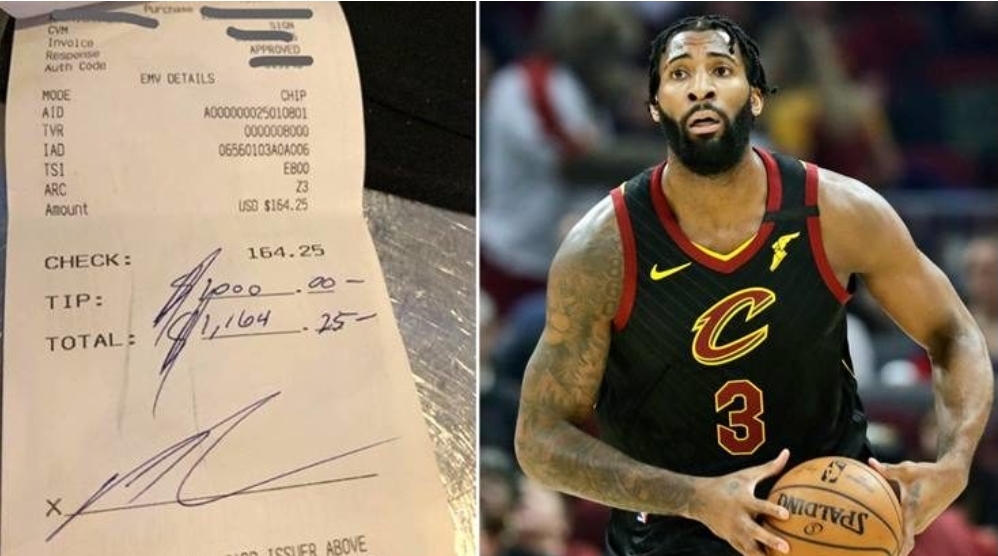 ป๋ามาเอง! ดาวดังเอ็นบีเอ อังเดร ดรัมมอนด์ ใจป้ำทิปเด็กเสิร์ฟ 1,000 เหรียญ