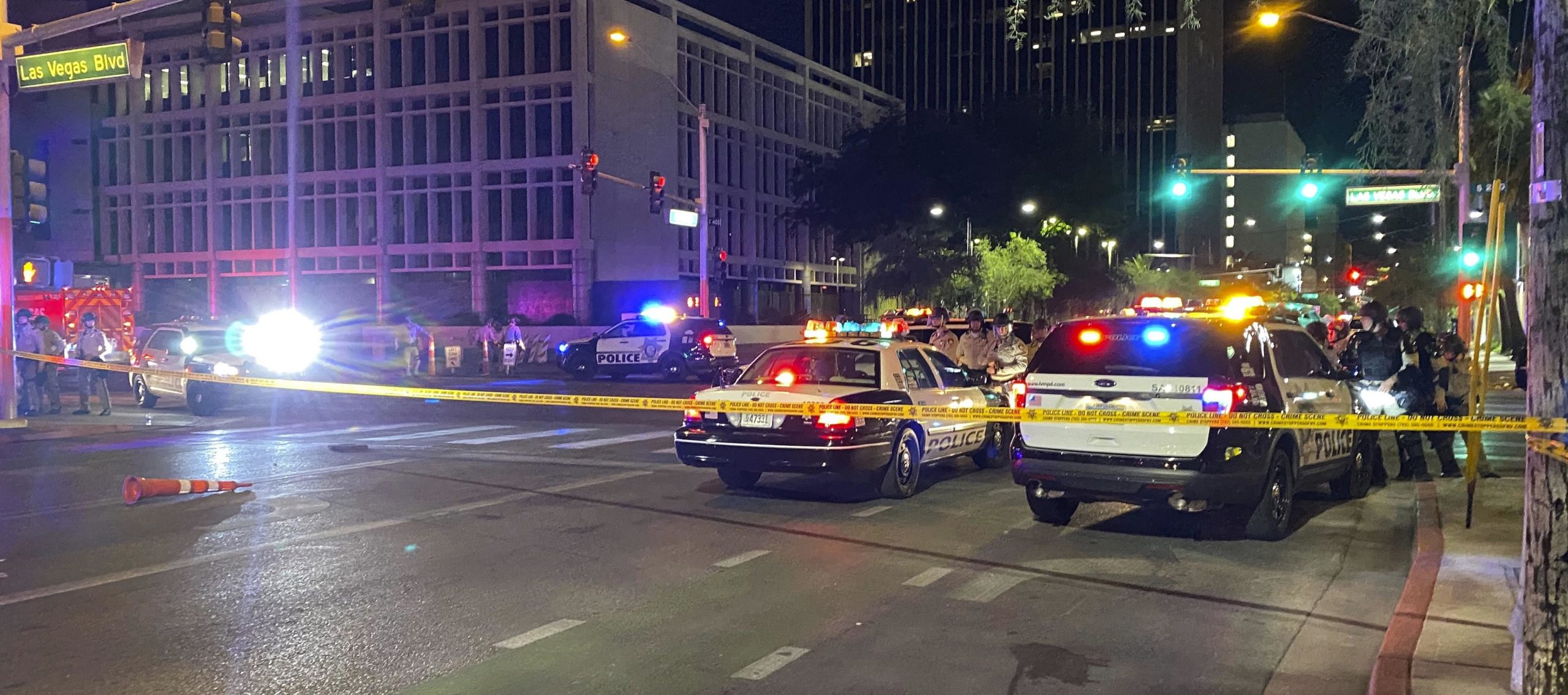 ม็อบประทวงที่ลาสเวกัสยิงเจ้าหน้าที่ตำรวจอาการสาหัสในคืนวันจันทร์ที่ 1 มิ.ย.