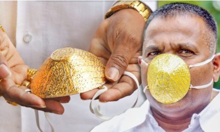 ฮือฮานักธุรกิจอินเดีย ทุ่มเงินแสนทำ “หน้ากากทอง” รับไม่มั่นใจกันไวรัสได้