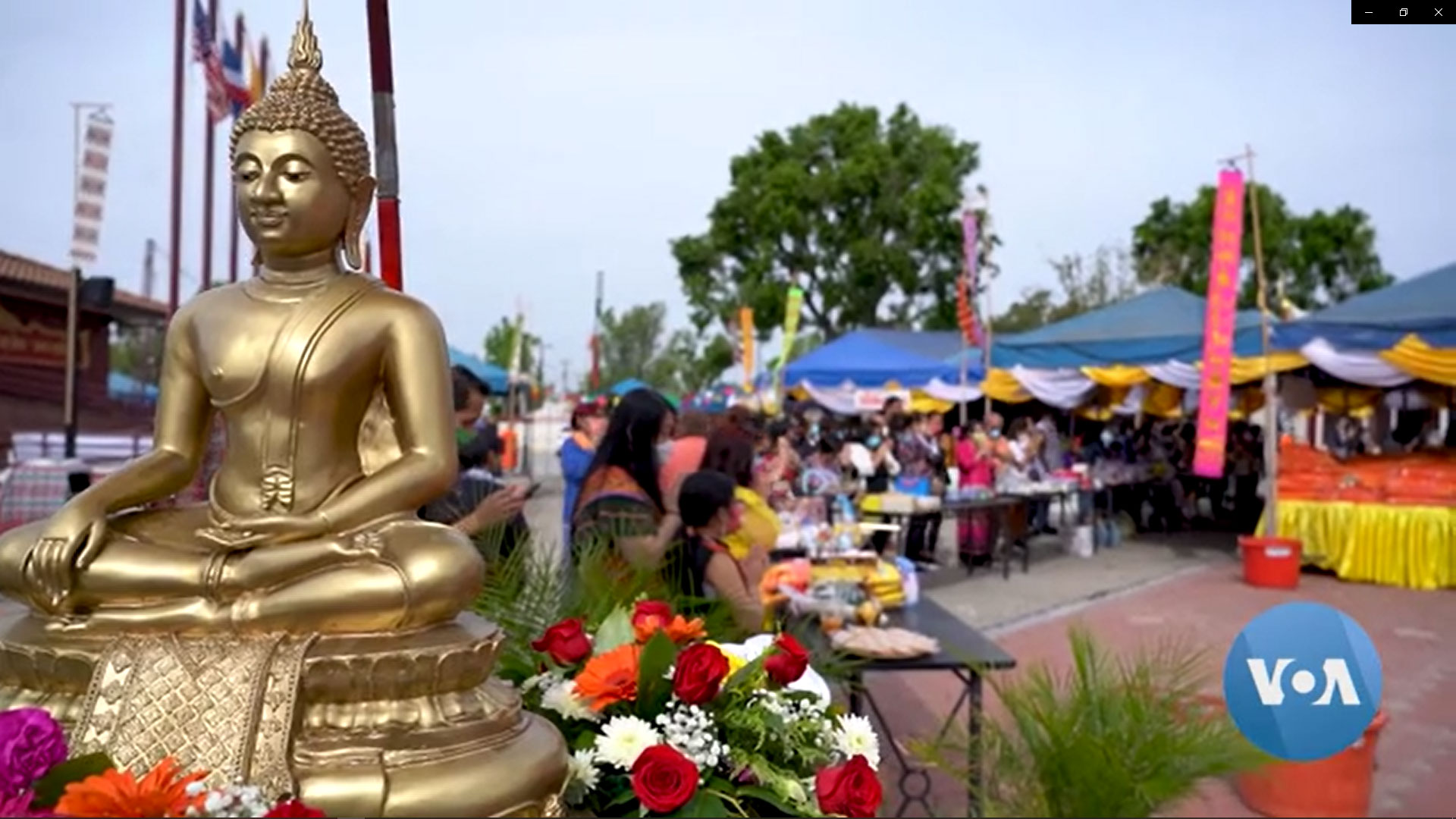 คนไทยใน ‘แอล เอ’ ทำบุญฉลองสงกรานต์ ครั้งแรกหลังโควิดคลี่คลาย