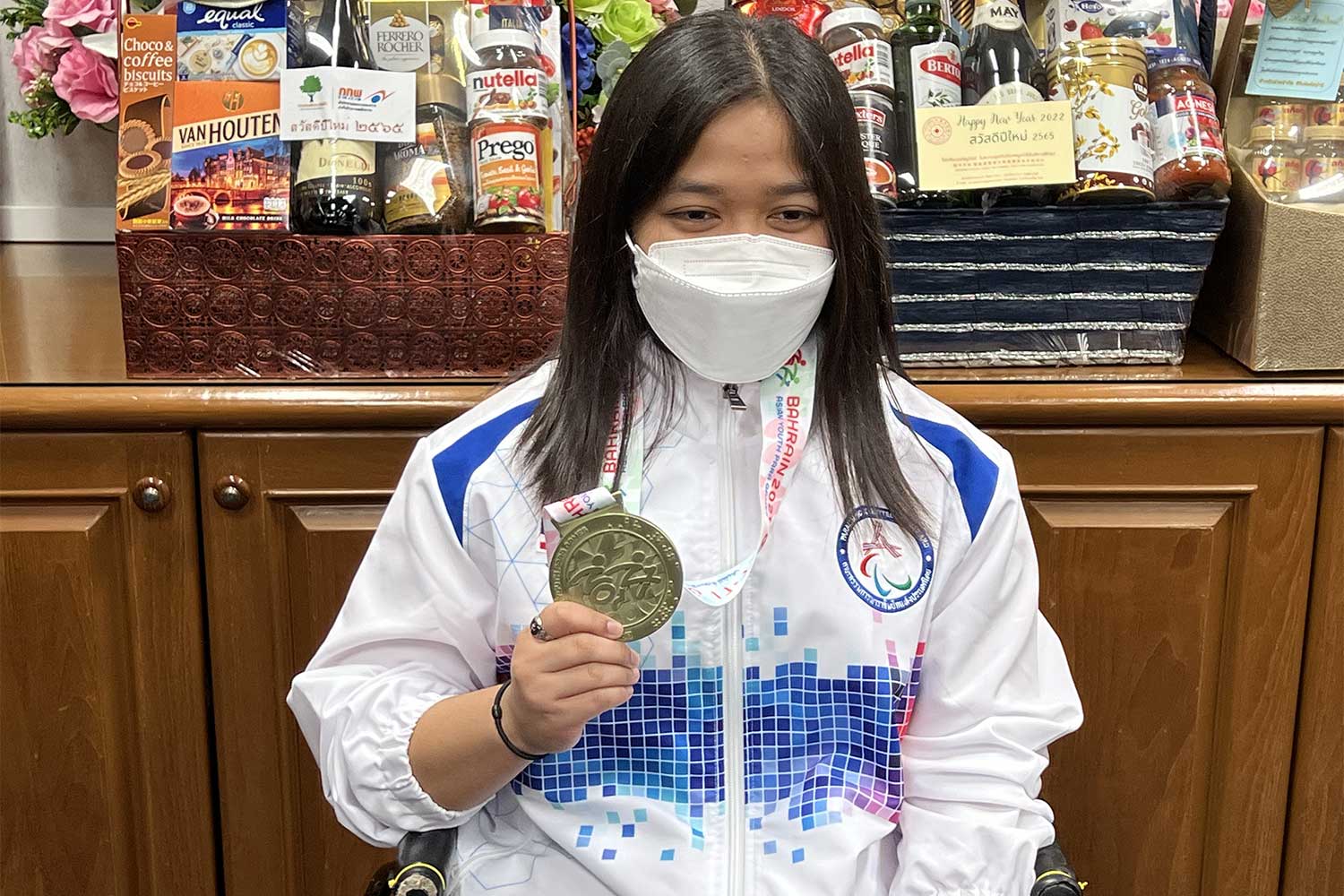 น้องฟ้า ณัฐธิดา แชมป์พาราเกมส์ กลับบ้านแล้ว