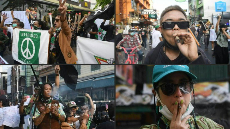 คนไทยสูบกัญชาฉลอง ‘420’ วันกัญชา
