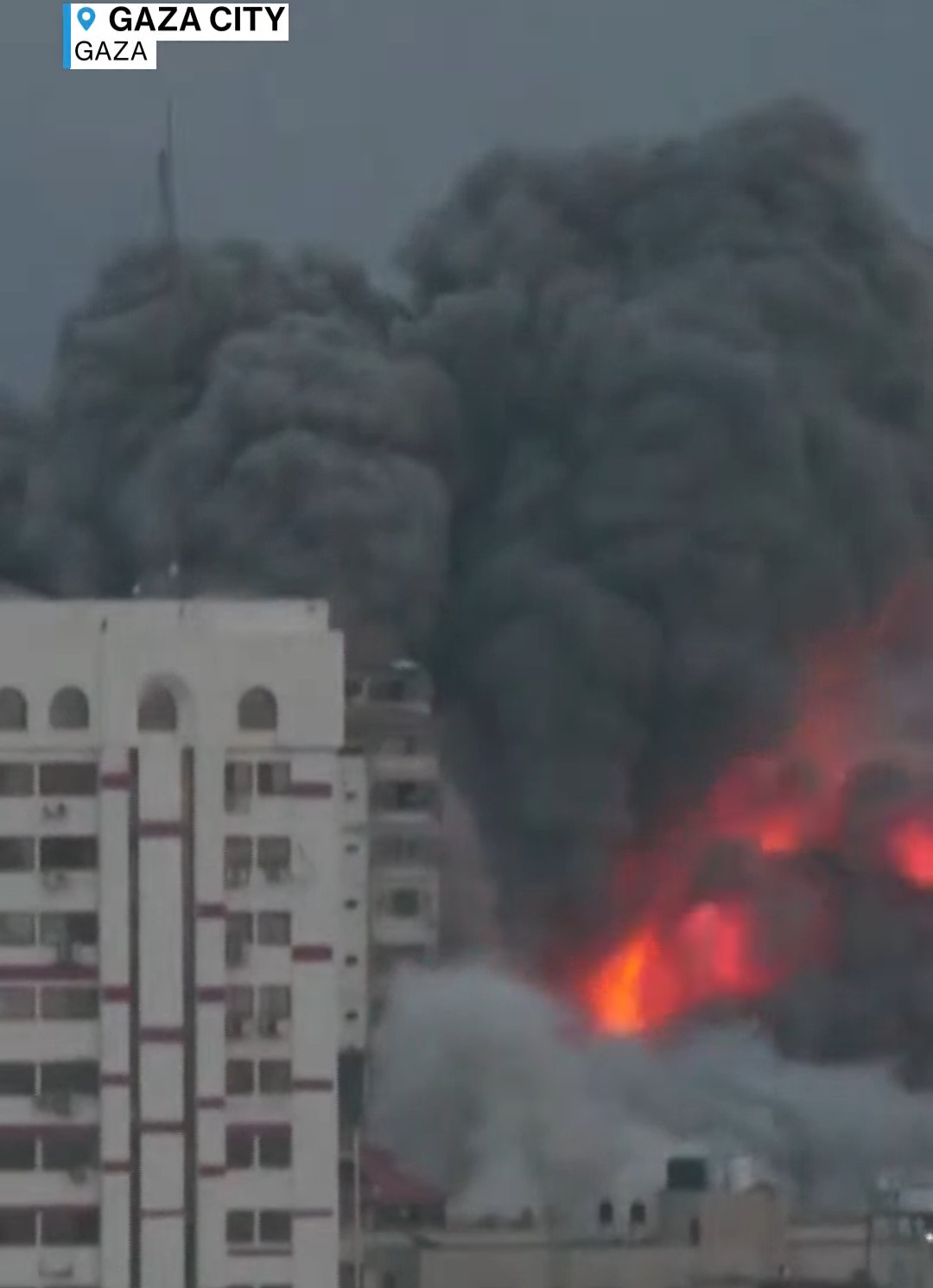 เมืองกาซาถูกเครื่องบินรบของอิสราเอลโจมตี