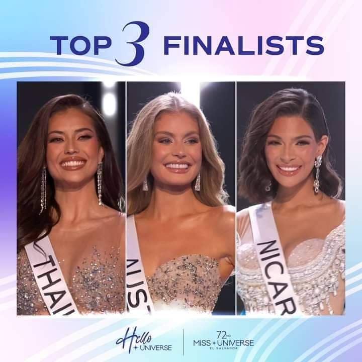 นางงาม 3 คนสุดท้าย มิสยูนิเวิร์ส 2023