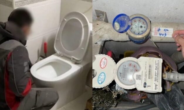 คู่รักจีนไอบ่อย-ผมร่วง เริ่มสังเกตเห็นมิเตอร์น้ำไม่ขึ้น เรียกช่างประปามาดูช็อก กินน้ำส้วมมา 6 เดือน