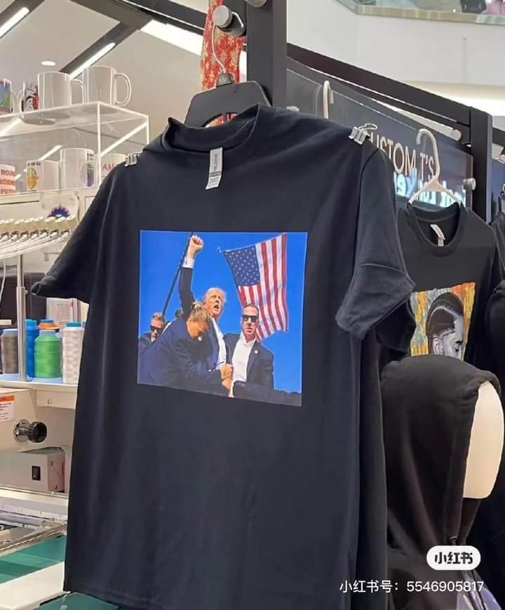 จีนผลิตเสื้อ ทรัมป์ออกมาขาย